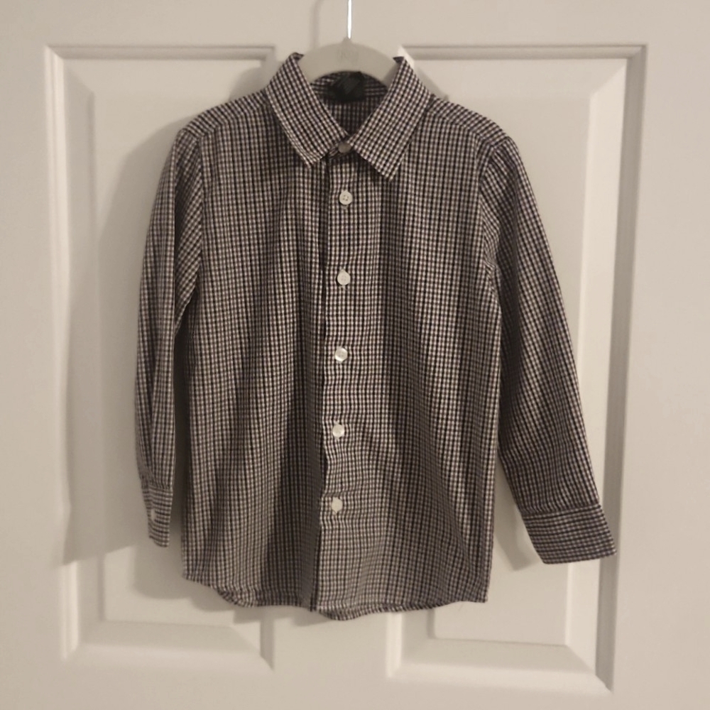 Kid button up plaid shirt